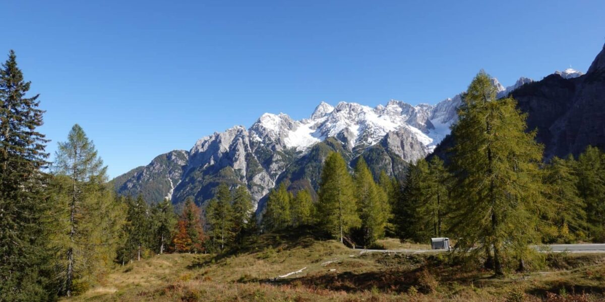 Blick auf den Berg Triglav in den slowenischen Alpen
