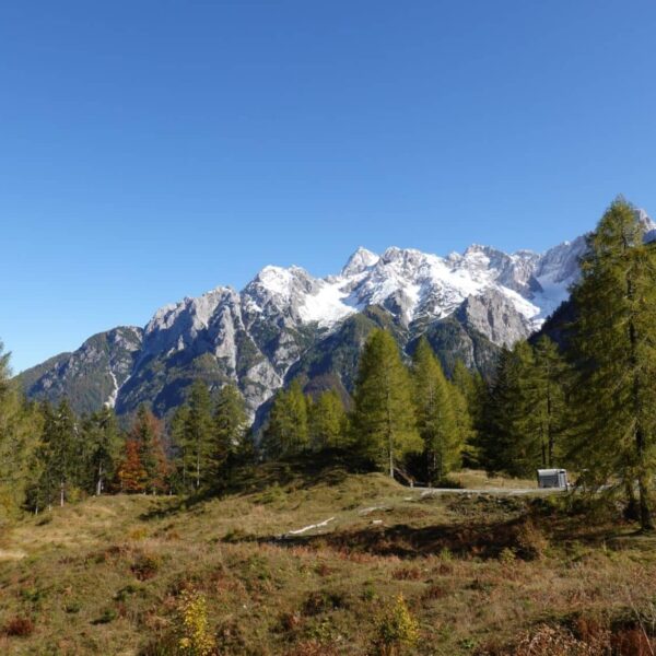 Blick auf den Berg Triglav in den slowenischen Alpen