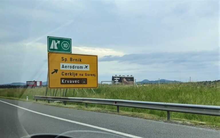 Autobahnabfahrt Slowenien