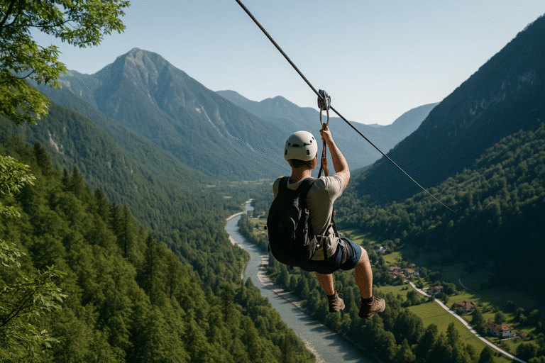 Ziplining in Slowenien: Adrenalin und Natur vom Soča-Tal bis Bled