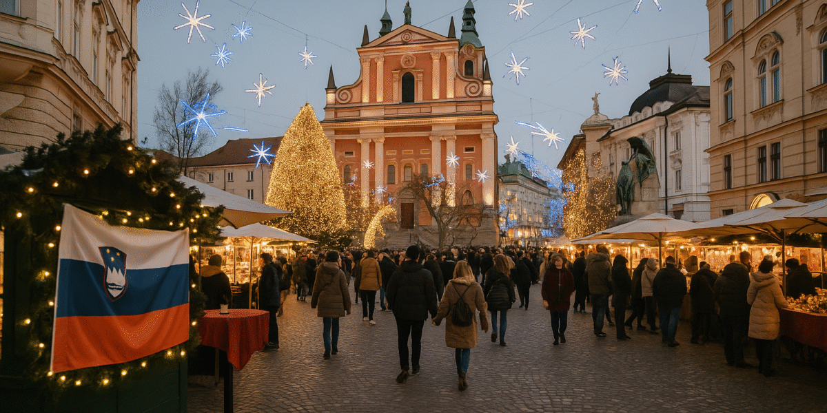 Weihnachtstraditionen und festliche Stimmung in Slowenien, mit Advent, Märkten und Bräuchen