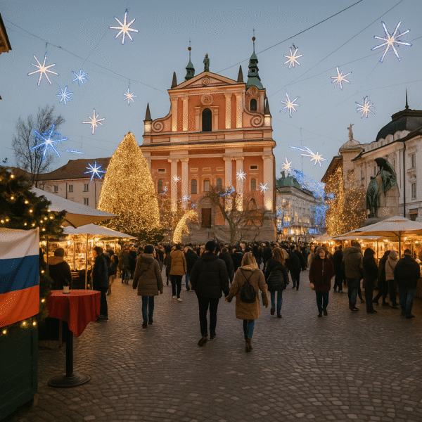 Weihnachtstraditionen und festliche Stimmung in Slowenien, mit Advent, Märkten und Bräuchen